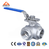 Stainless Steel 1000wog 3 Way Threaded Ball Valve