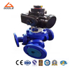 Electric Flanged Ends Y Port Three Way Ball Valve
