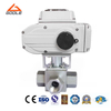 Electric Actuated Threaded High Pressure Three-Way Ball Valve 