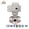 Electric Forged Stainless Steel 1000wog Threaded Three Way Ball Valve