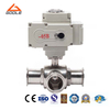 Electric Actuated Sanitary Quick Installation Three-Way Ball Valve