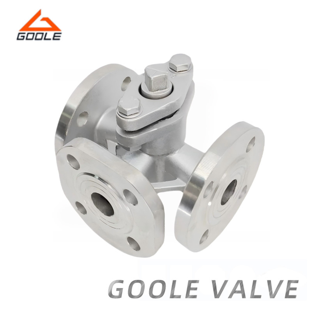 Stainless Steel Manual Three Way Flanged Ends Plug Valve