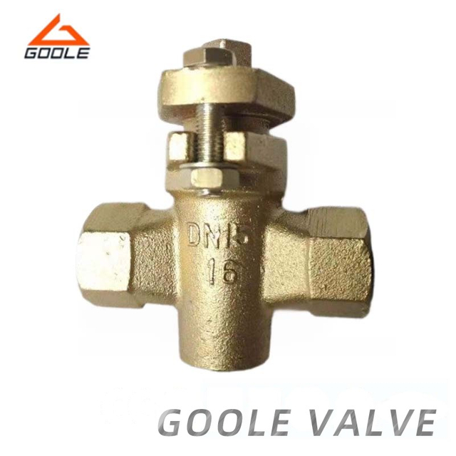 Brass Material Threaded Ends Two Way Plug Valve