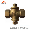 Brass Material Threaded Ends Three Way Plug Valve