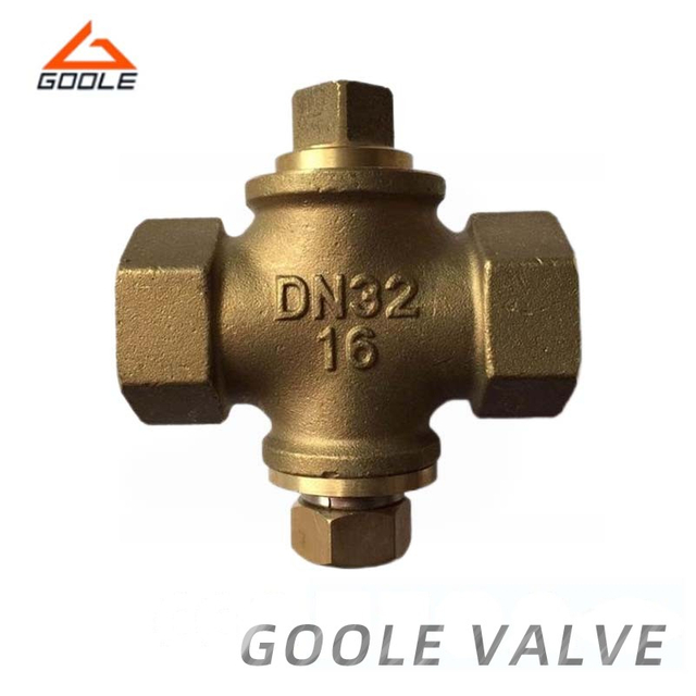 Brass Material Threaded Ends Three Way Plug Valve