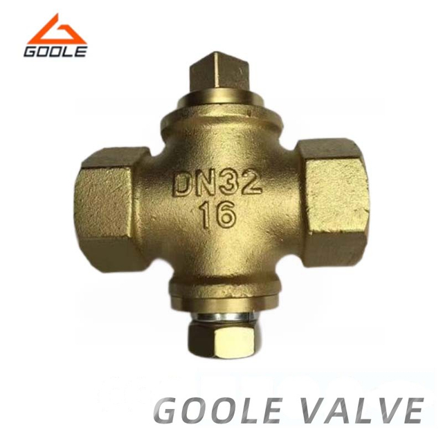 Brass Material Threaded Ends Three Way Plug Valve