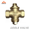 Brass Material Threaded Ends Three Way Plug Valve